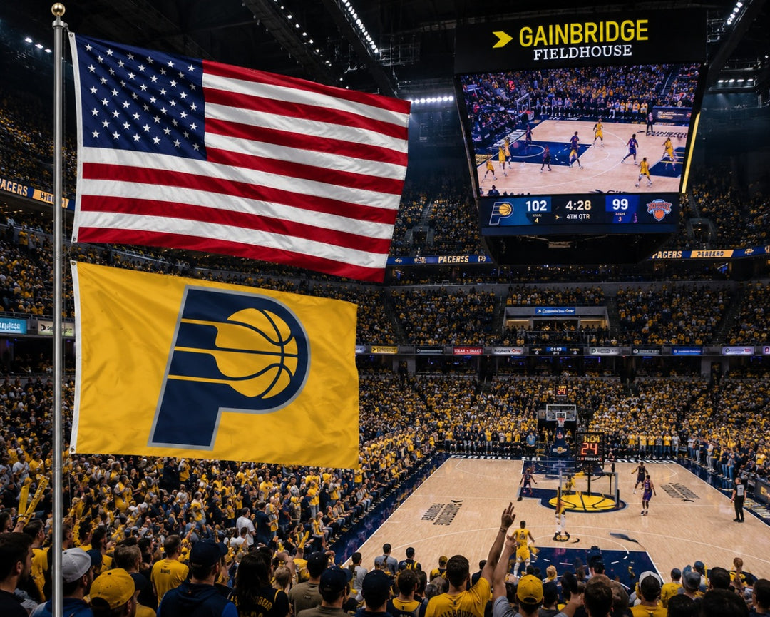Indiana Pacers Flag 3x5 Logo 2 Sided heartlandflags