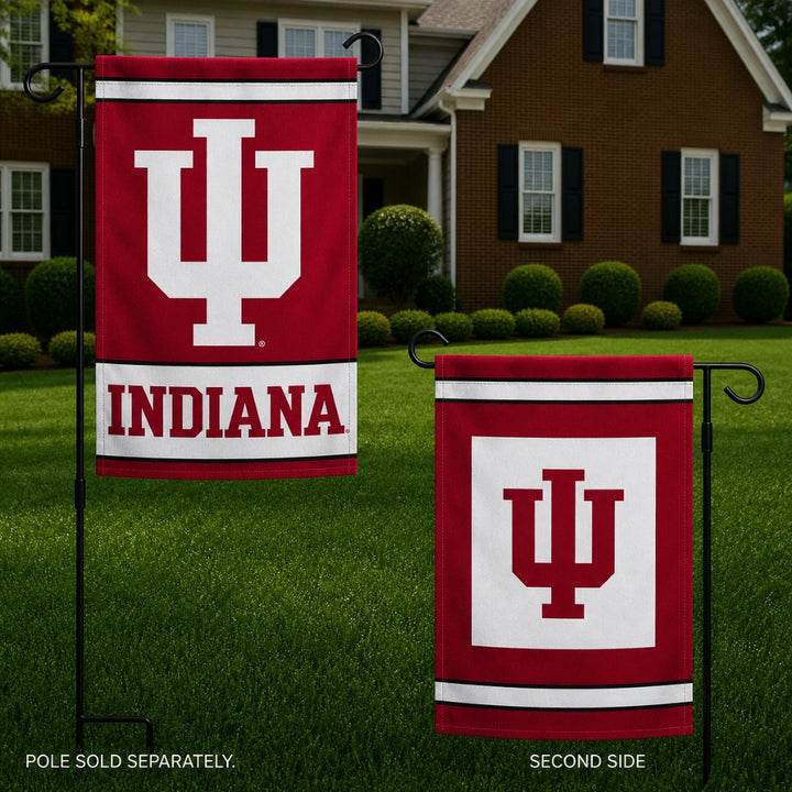 Indiana University Garden Flag 2 Sided Logo heartlandflags