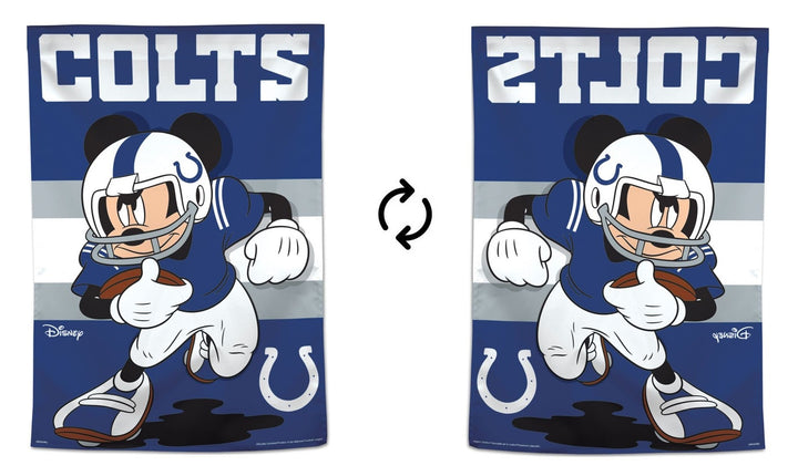 Indianapolis Colts Banner Mickey Mouse Football House Flag heartlandflags