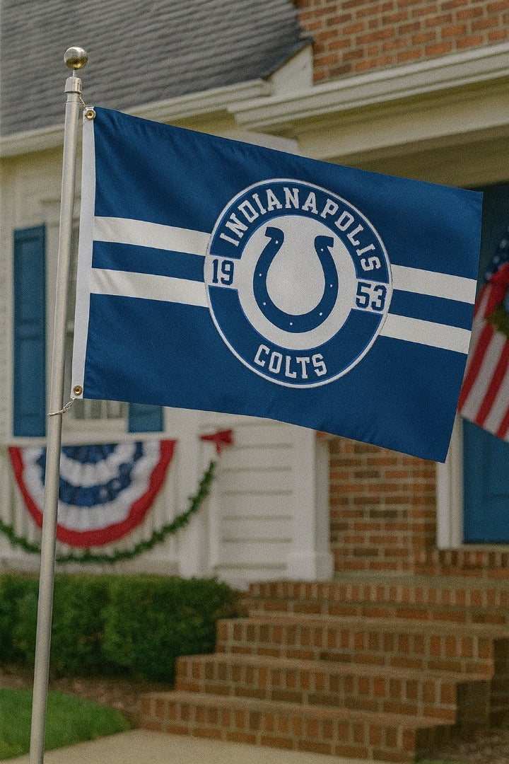 Indianapolis Colts Flag 2 Sided Applique heartlandflags