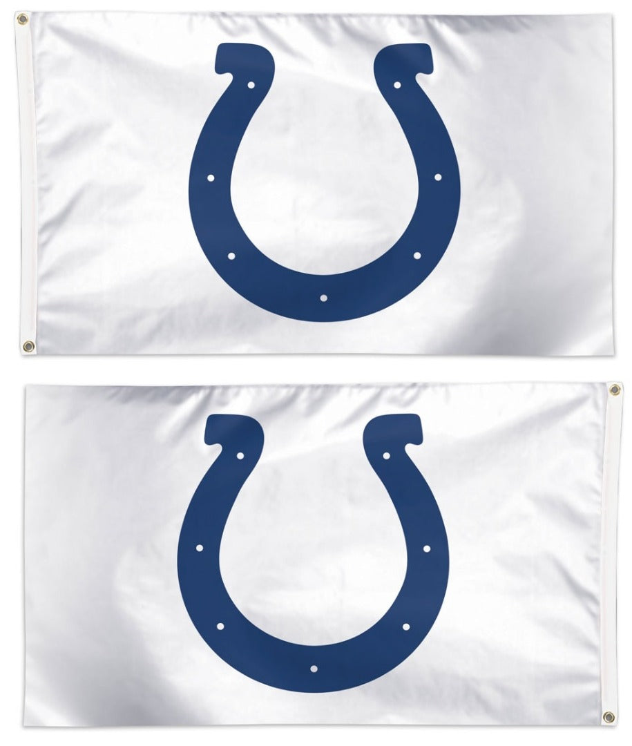 Indianapolis Colts Flag 3x5 White Logo heartlandflags