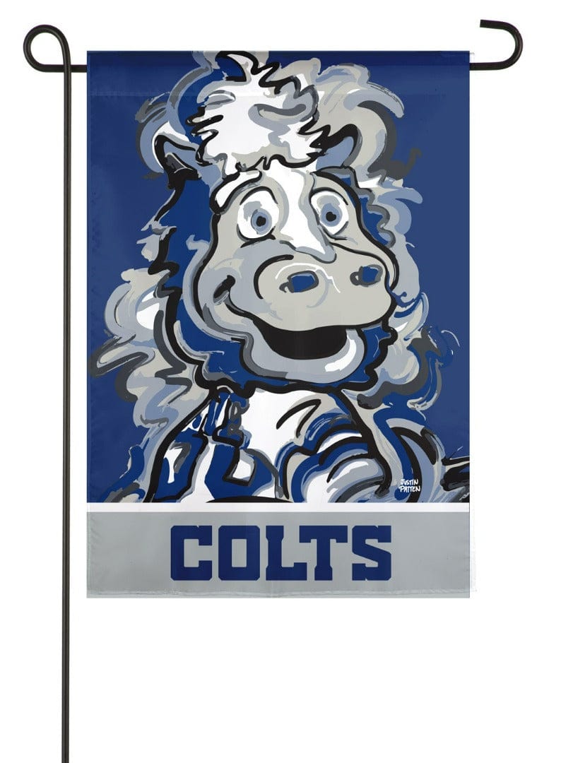 Indianapolis Colts Garden Flag 2 Sided Justin Patten Blue heartlandflags