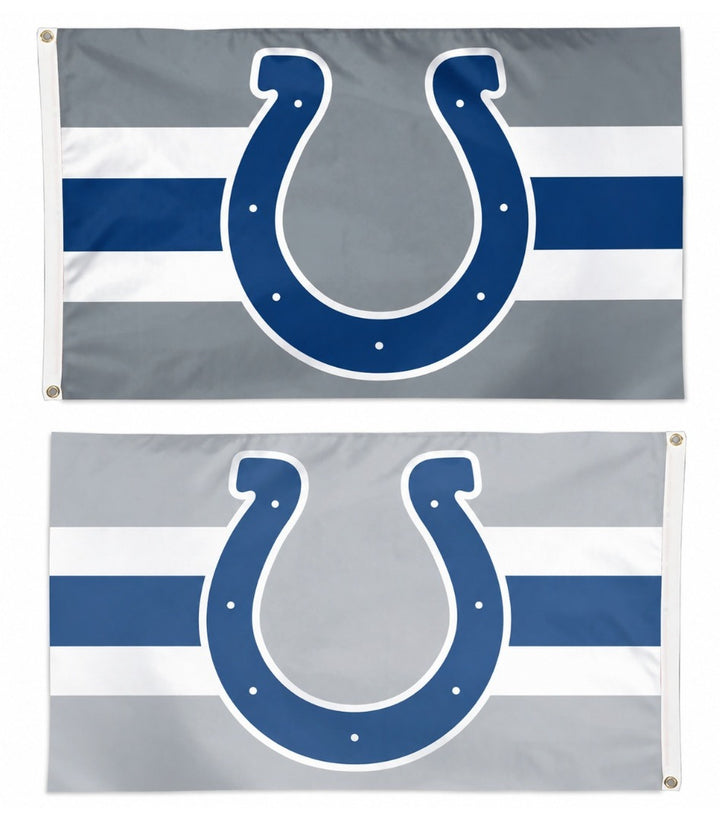 Indianapolis Colts Grey Striped 3x5 Flag heartlandflags
