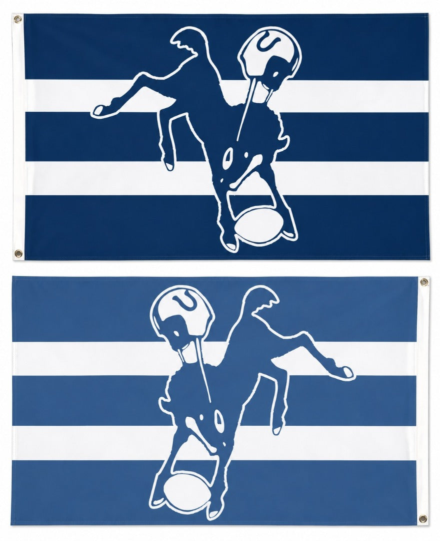 Indianapolis Colts Retro Logo 3x5 Flag heartlandflags