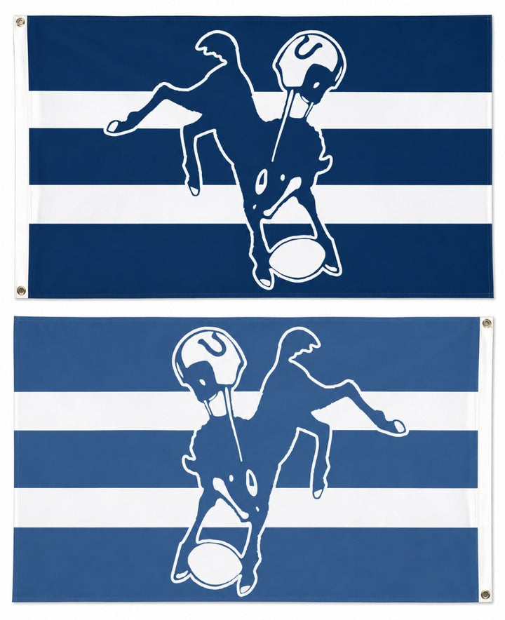 Indianapolis Colts Retro Logo 3x5 Flag heartlandflags