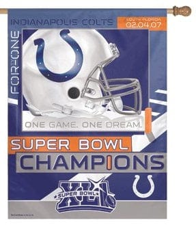 Indianapolis Colts Super Bowl Champions XLI Flag heartlandflags