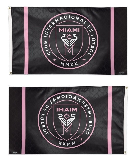 Inter Miami CF Flag 3x5 Soccer MLS Black Pink heartlandflags