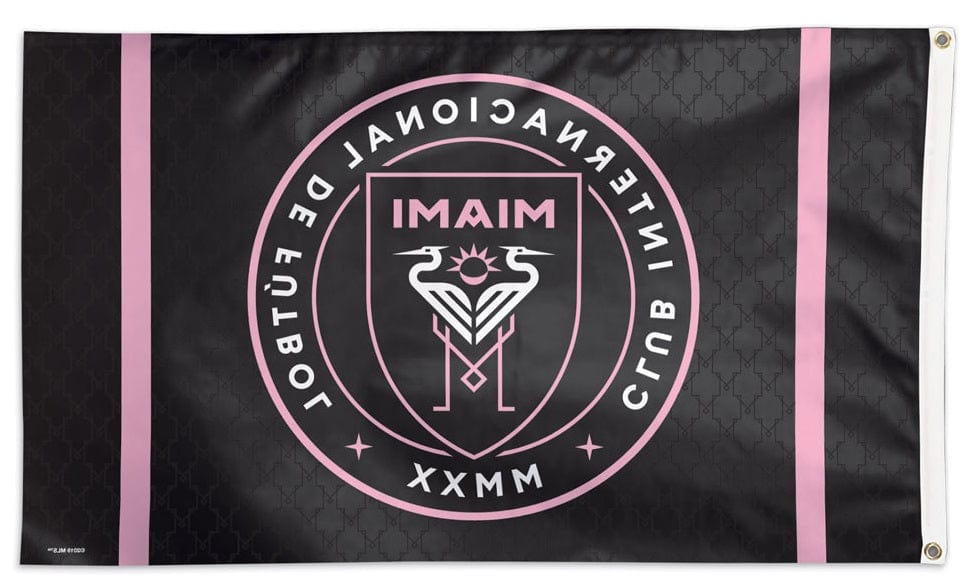 Inter Miami CF Flag 3x5 Soccer MLS Black Pink heartlandflags