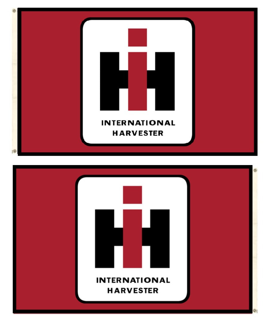 International Harvester Flag 3x5 IH Logo 2 Sided heartlandflags