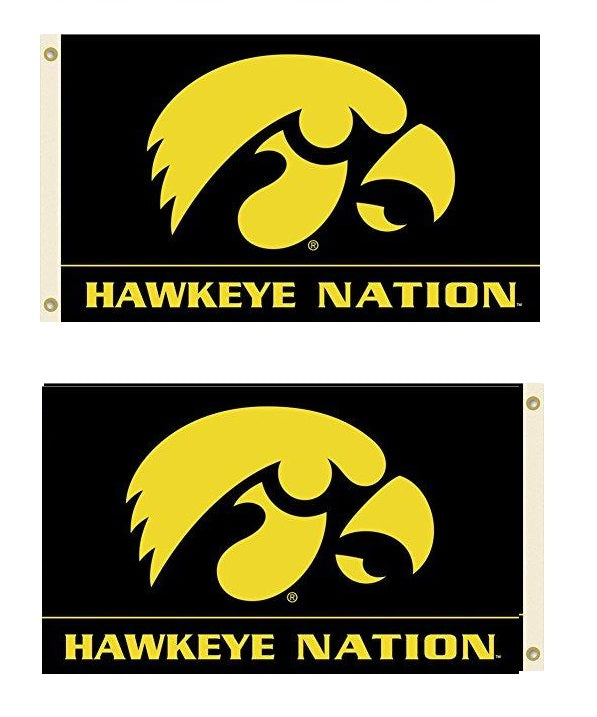 Iowa Hawkeye Nation Flag 2 Sided 3x5 heartlandflags