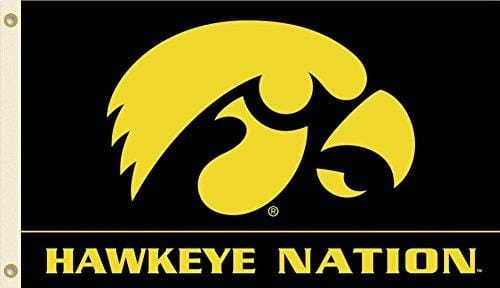 Iowa Hawkeye Nation Flag 2 Sided 3x5 heartlandflags