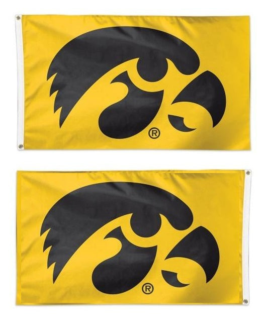 Iowa Hawkeyes 2 Sided Yellow 5x8 Flag Black Tigerhawk heartlandflags