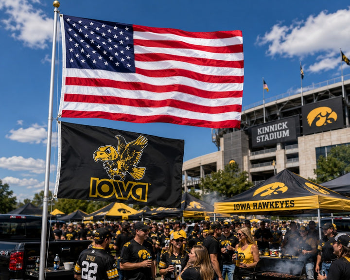 Iowa Hawkeyes Classic Retro Logo 3x5 Flag heartlandflags