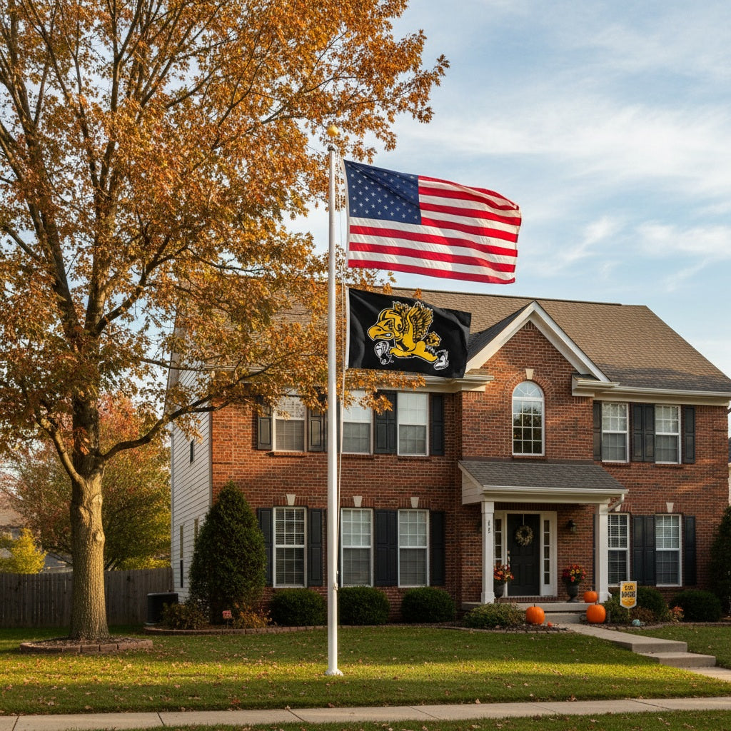 Iowa Hawkeyes Flag 2 Sided 3x5 Throwback Herky Logo heartlandflags