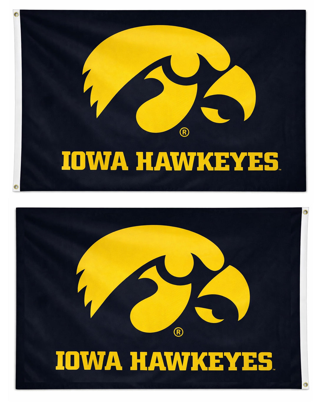 Iowa Hawkeyes Flag 2 Sided Black 2x3 and 3x5 heartlandflags