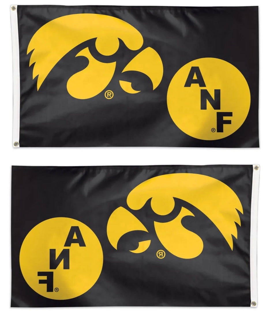Iowa Hawkeyes Flag 3x5 ANF Logo heartlandflags