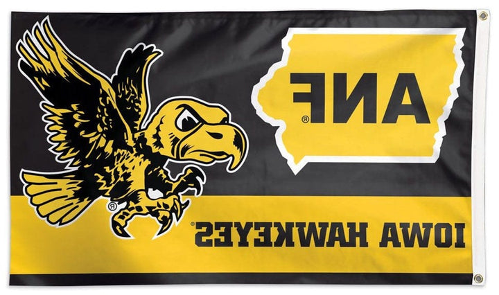 Iowa Hawkeyes Flag 3x5 ANF Vintage Logo heartlandflags