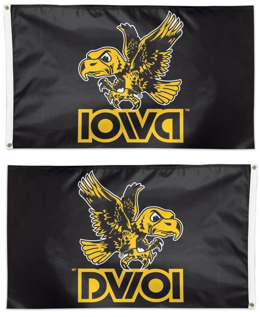 Iowa Hawkeyes Flag 3x5 Classic Retro Football Logo heartlandflags