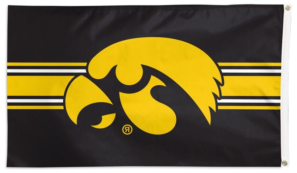 Iowa Hawkeyes Flag 3x5 Horizontal Stripe heartlandflags