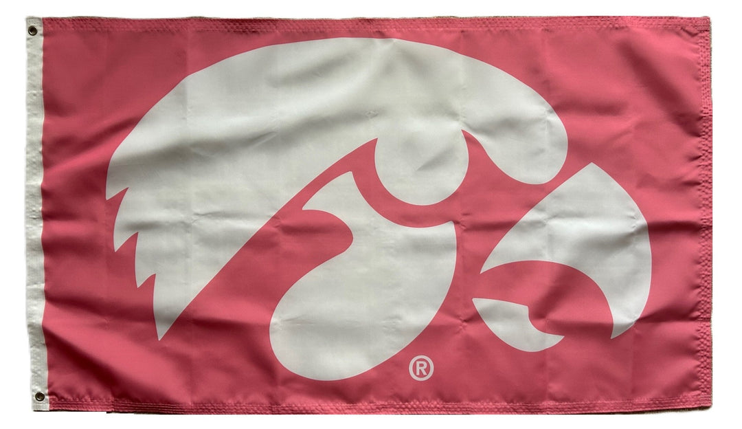 Iowa Hawkeyes Flag 3x5 Pink 2 Sided heartlandflags