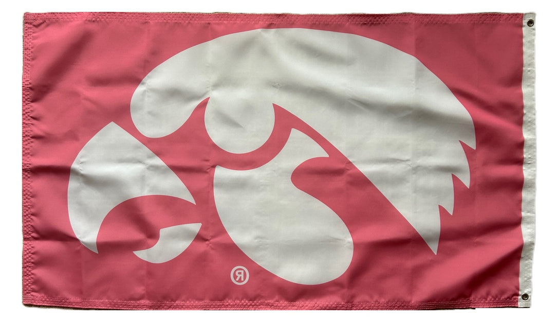 Iowa Hawkeyes Flag 3x5 Pink heartlandflags