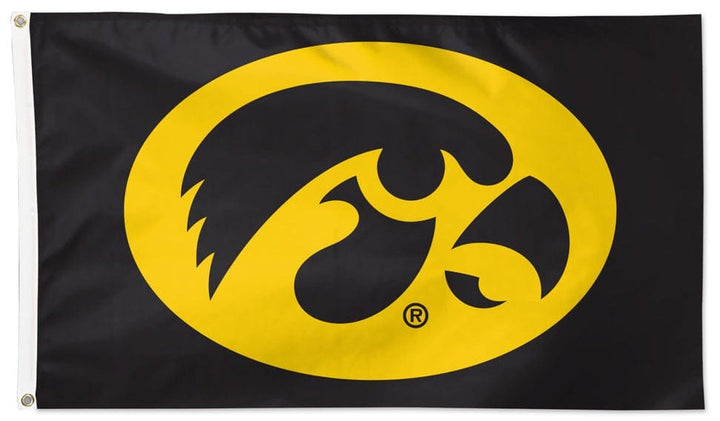 Iowa Hawkeyes Flag 3x5 Secondary Logo Black heartlandflags