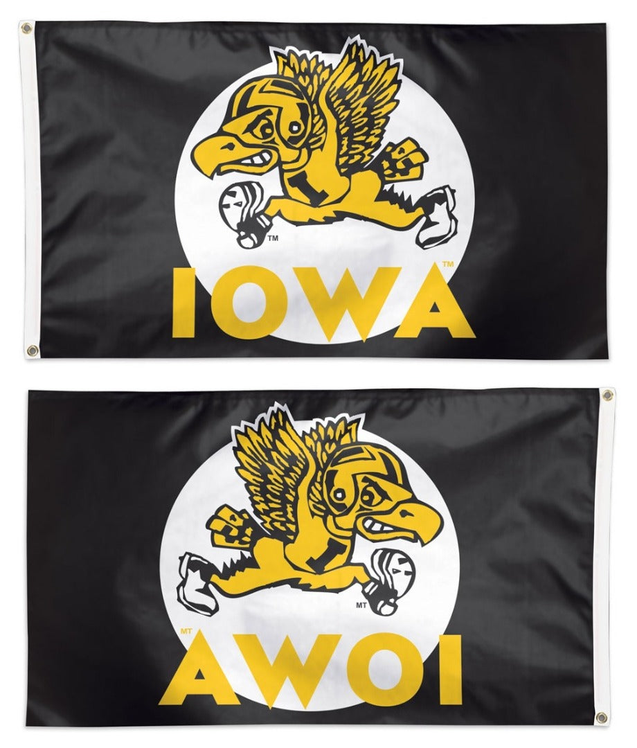 Iowa Hawkeyes Flag 3x5 Vintage Football heartlandflags