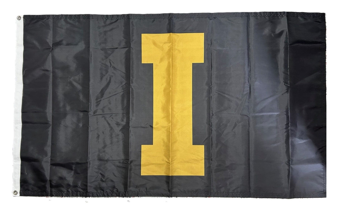 Iowa Hawkeyes Flag 3x5 Vintage Gold I Logo heartlandflags