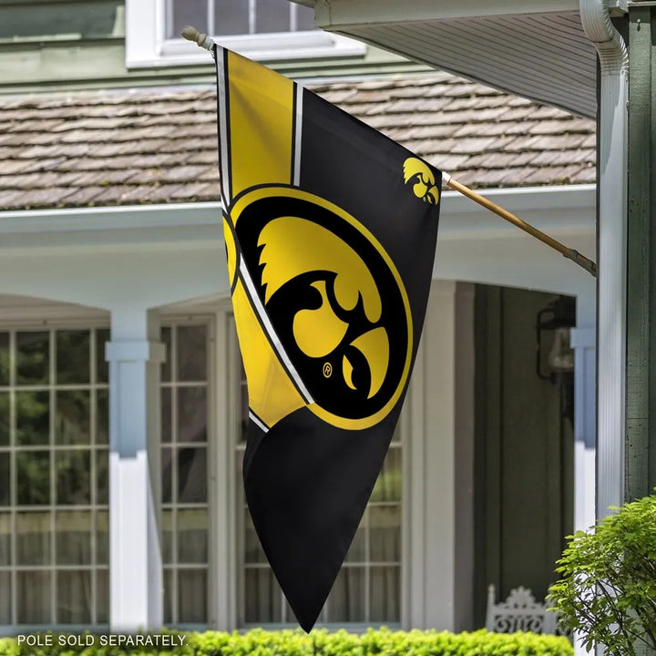Iowa Hawkeyes Flag Striped House Banner heartlandflags
