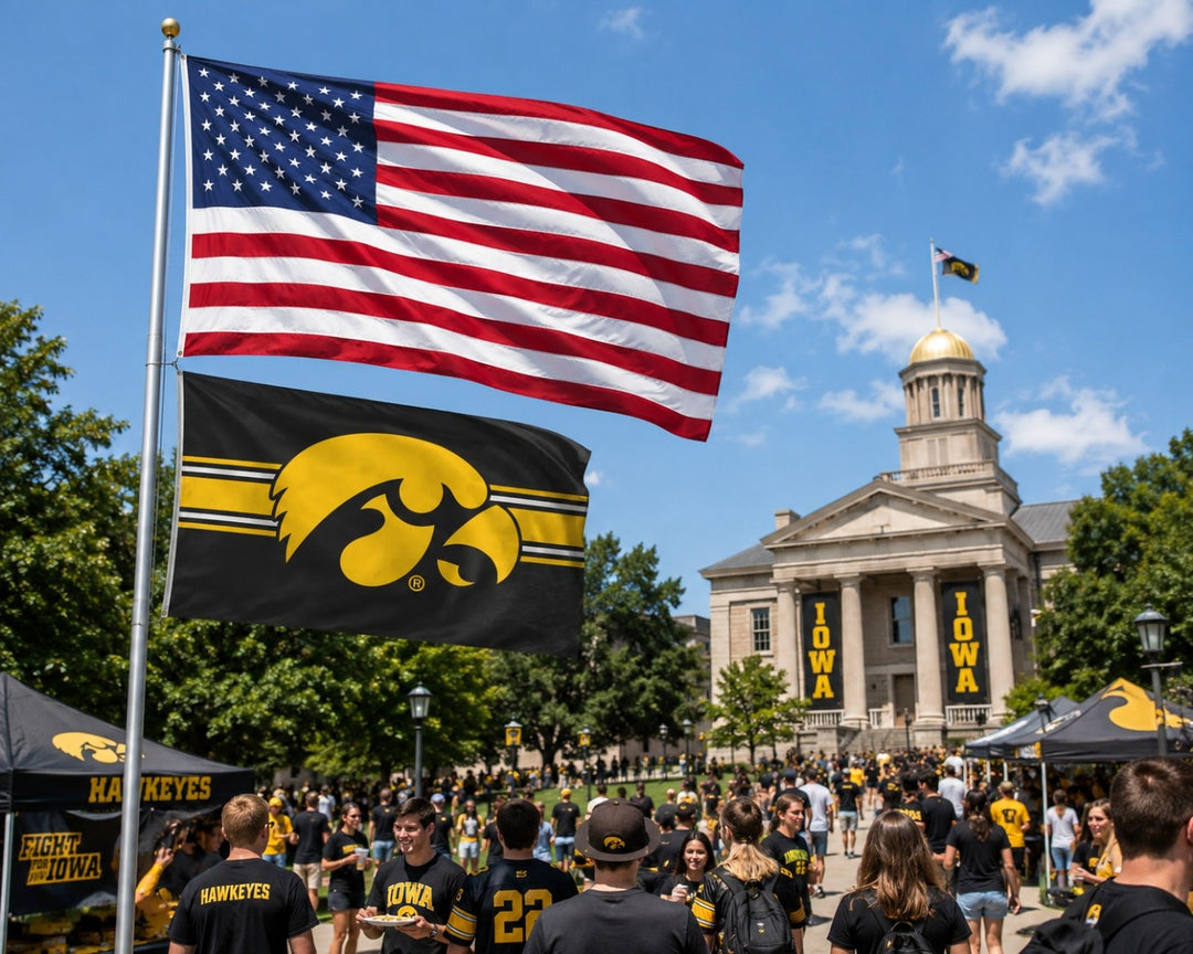 Iowa Hawkeyes Horizontal Stripe 3x5 Flag heartlandflags