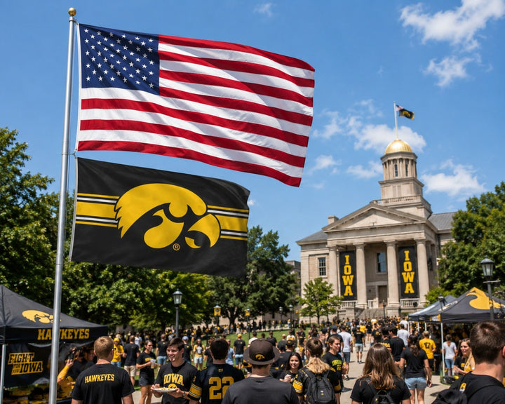 Iowa Hawkeyes Horizontal Stripe 3x5 Flag heartlandflags