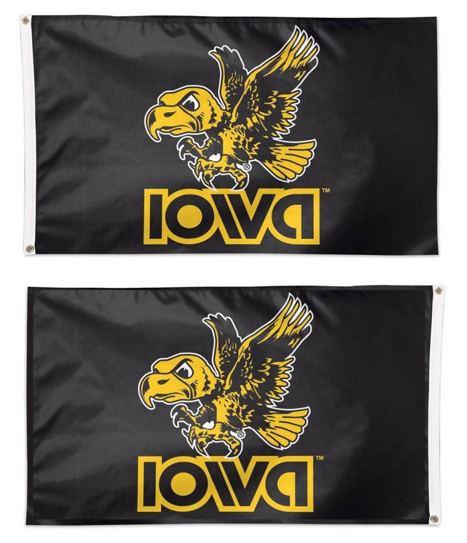 Iowa Hawkeyes Retro 3x5 Flag 2 Sided heartlandflags