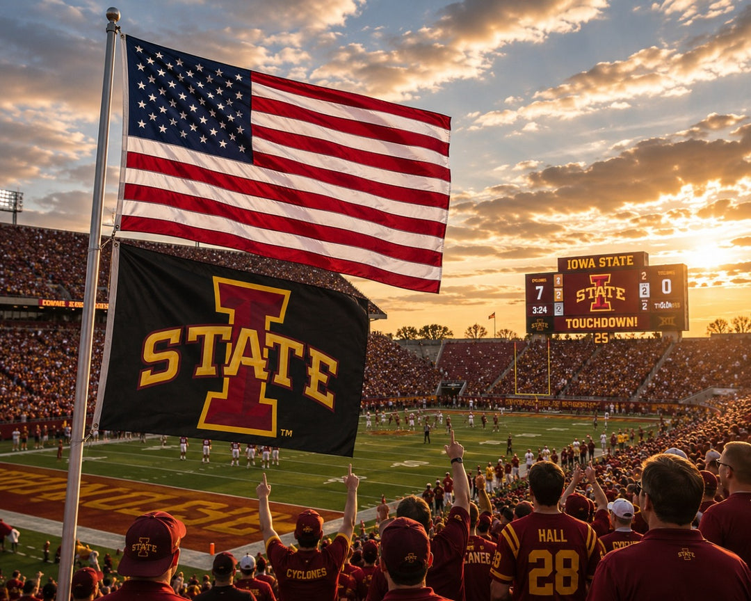 Iowa State 2 Sided Black 3x5 Flag heartlandflags