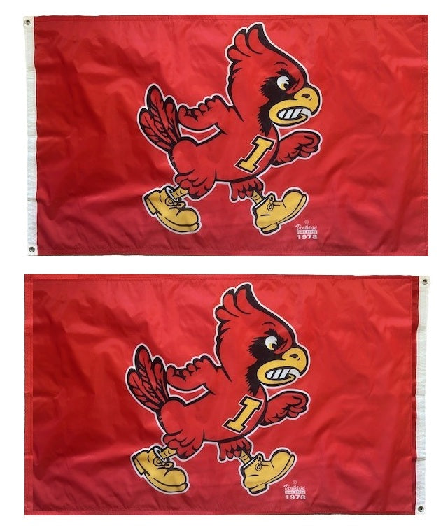 Iowa State Angry Cy 2 Sided 3x5 Cardinal Flag heartlandflags