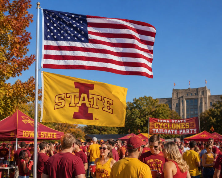 Iowa State Cyclones Flag 2 Sided Yellow heartlandflags