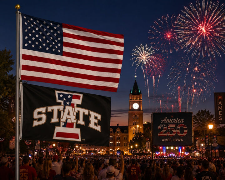 Iowa State Cyclones Flag 3x5 Patriotic Logo heartlandflags