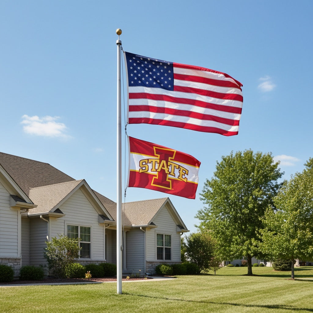Iowa State Cyclones Flag 3x5 Striped 2 Sided heartlandflags