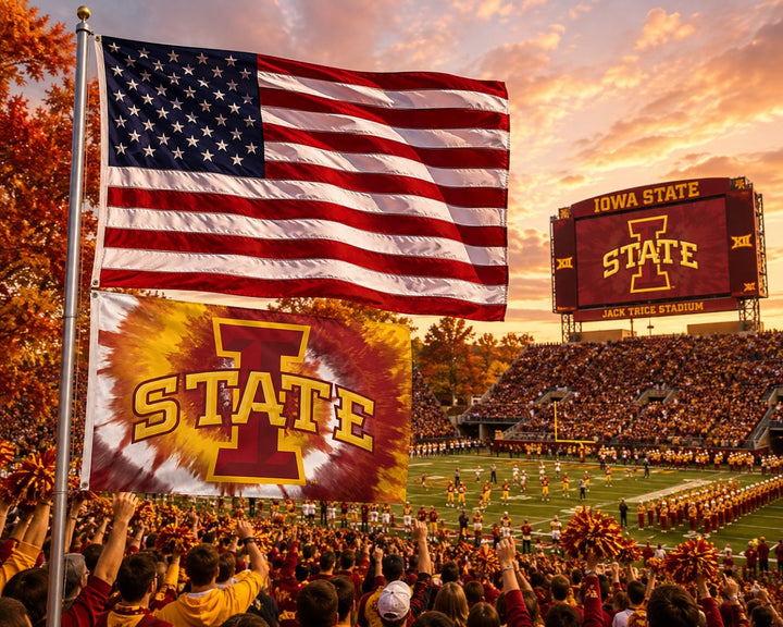Iowa State Cyclones Tie Dye 3x5 Flag heartlandflags