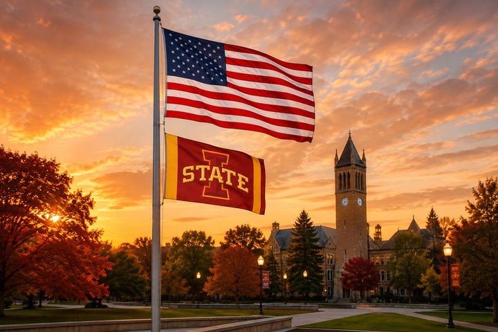 Iowa State Cyclones Vertical Stripes 3x5 Flag heartlandflags