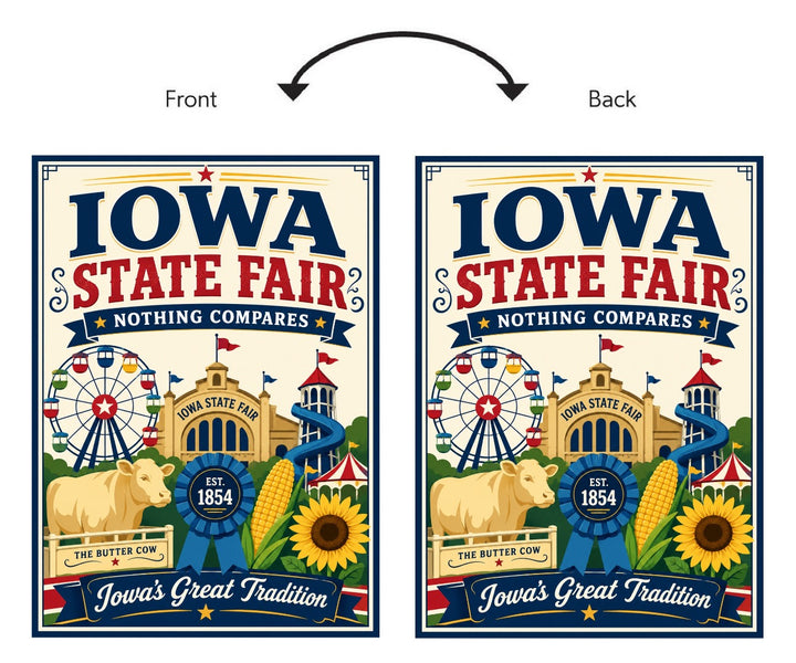 Iowa State Fair 2 Sided Garden Flag heartlandflags
