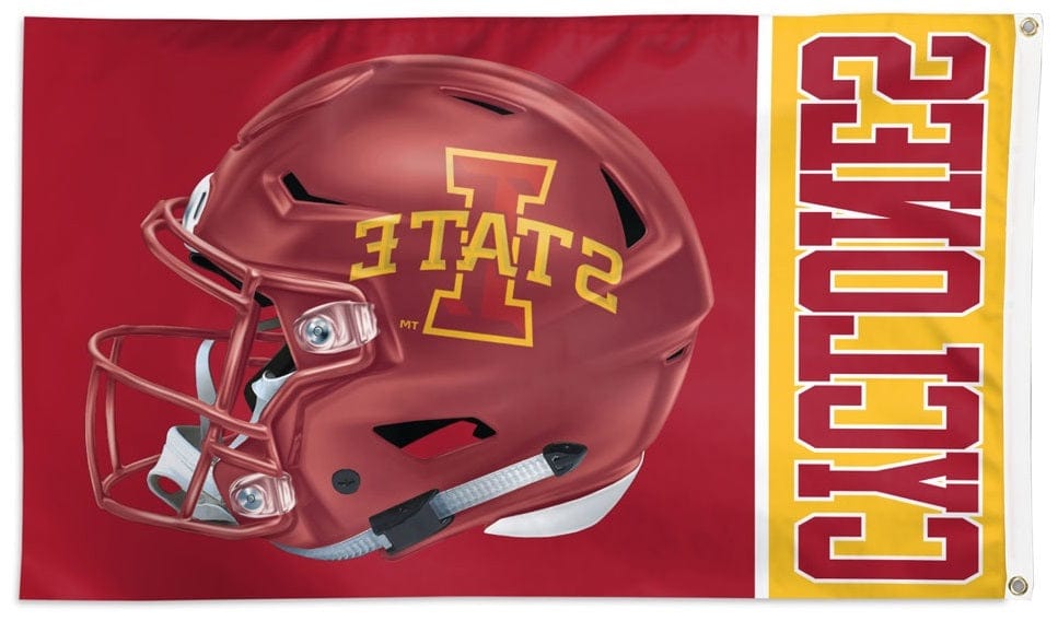 Iowa State Flag 3x5 Cyclones Helmet heartlandflags