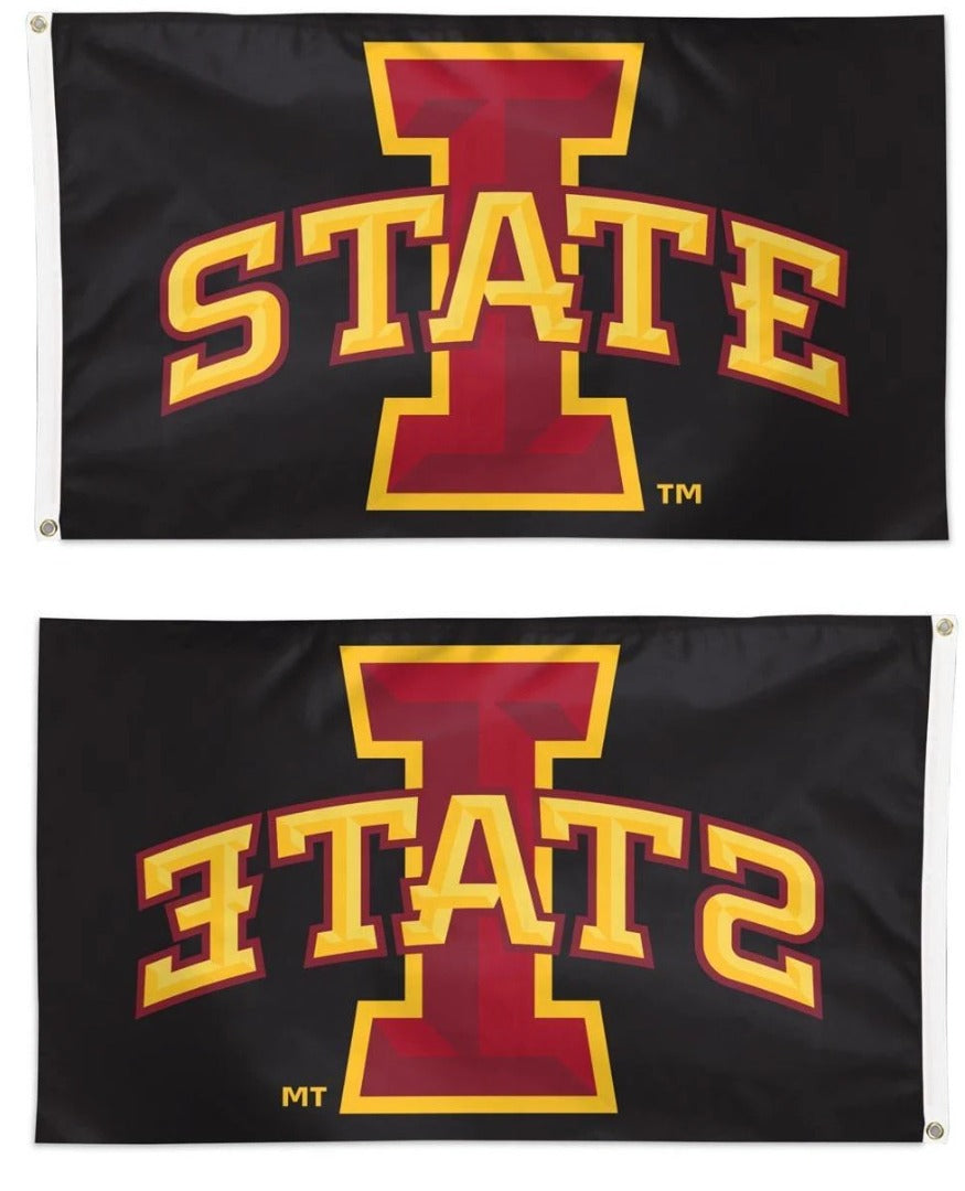 Iowa State Flag 3x5 I State Logo on Black heartlandflags