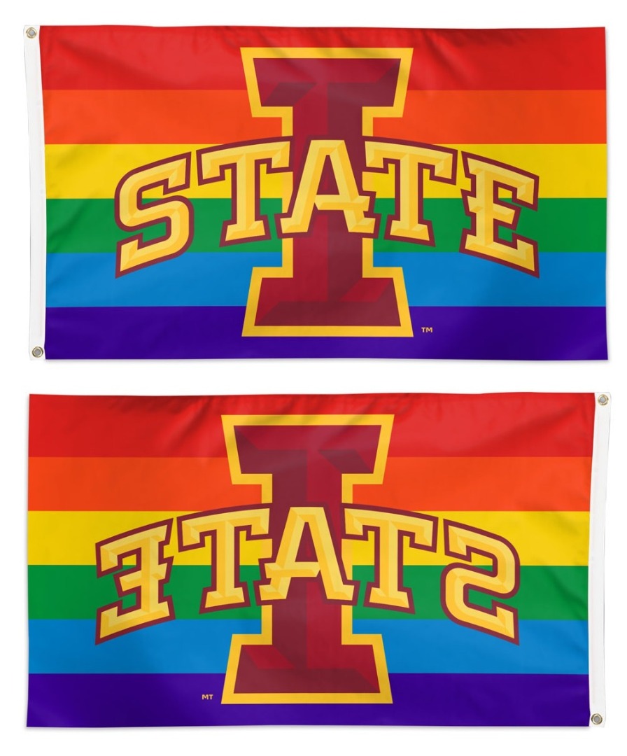 Iowa State Flag 3x5 Pride Rainbow heartlandflags