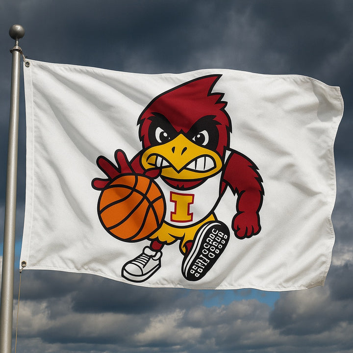 Iowa State Flag Basketball Cy 2 Sided 2x3 heartlandflags