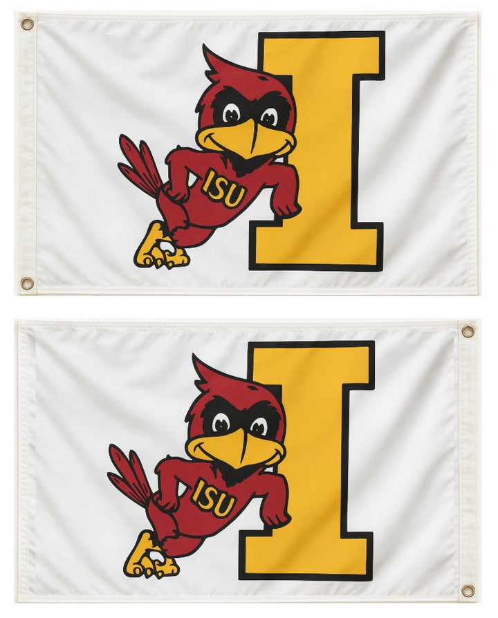 Iowa State Leaning Cy 2 Sided Flag 3x5 heartlandflags