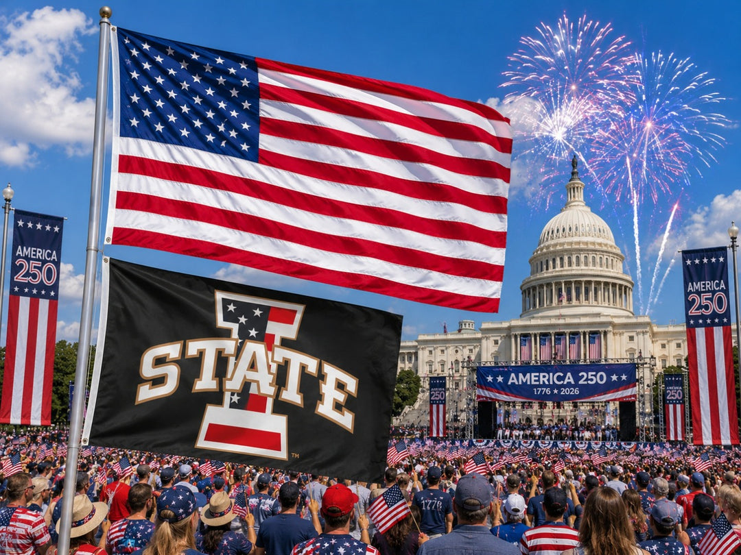 Iowa State Patriotic 2 Sided 3x5 Flag heartlandflags