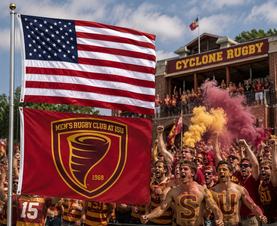Iowa State Rugby 2 Sided 3x5 Flag heartlandflags