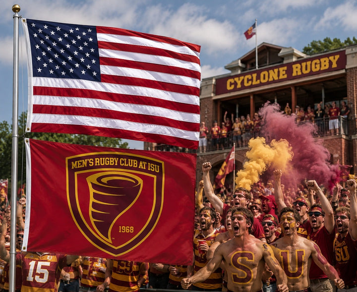 Iowa State Rugby 2 Sided 3x5 Flag heartlandflags