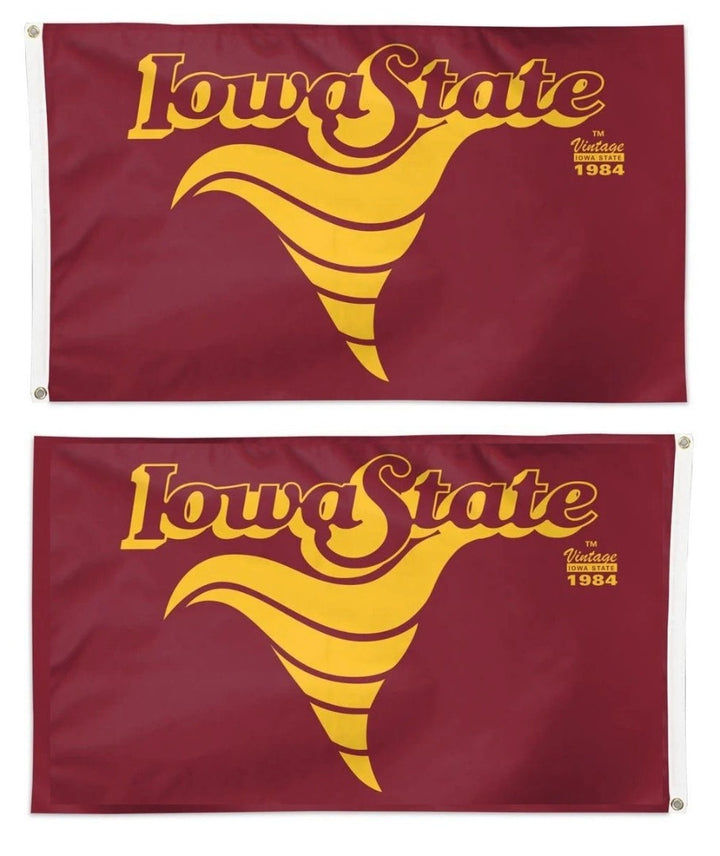 Iowa State Vintage 1984 Logo 2 Sided 3x5 Flag heartlandflags