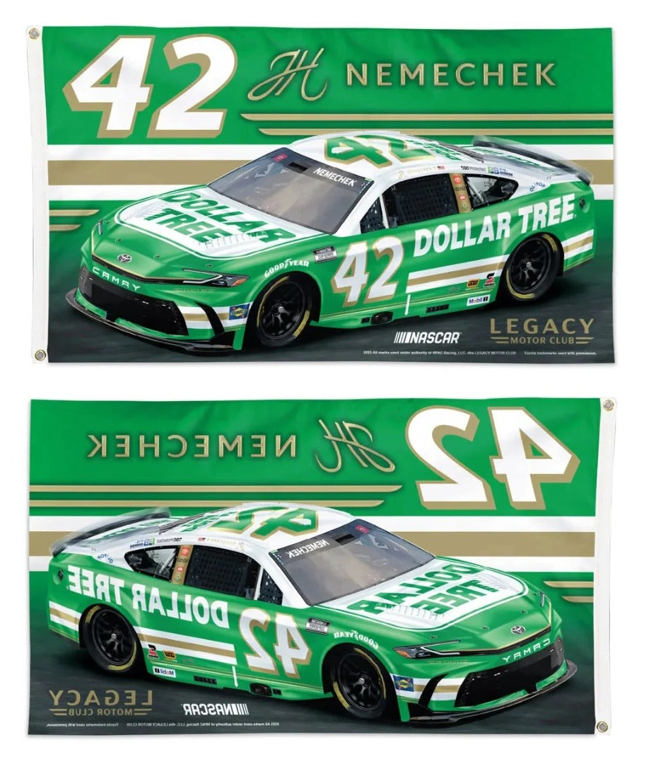 JH Nemechek Dollar Tree Car 3x5 Flag heartlandflags